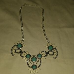 Elegant Silver and Turquoise Necklace